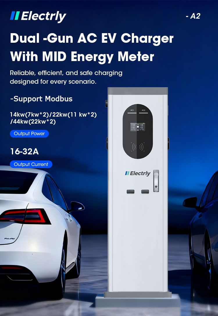 Dual-Gun AC EV Charger With MID Energy Meter