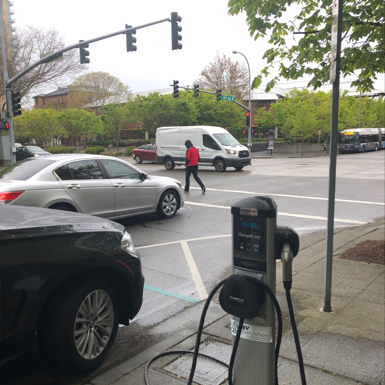 110th Ave Curbside Parking Bellevue, WA Tesla Superchargers Electrly